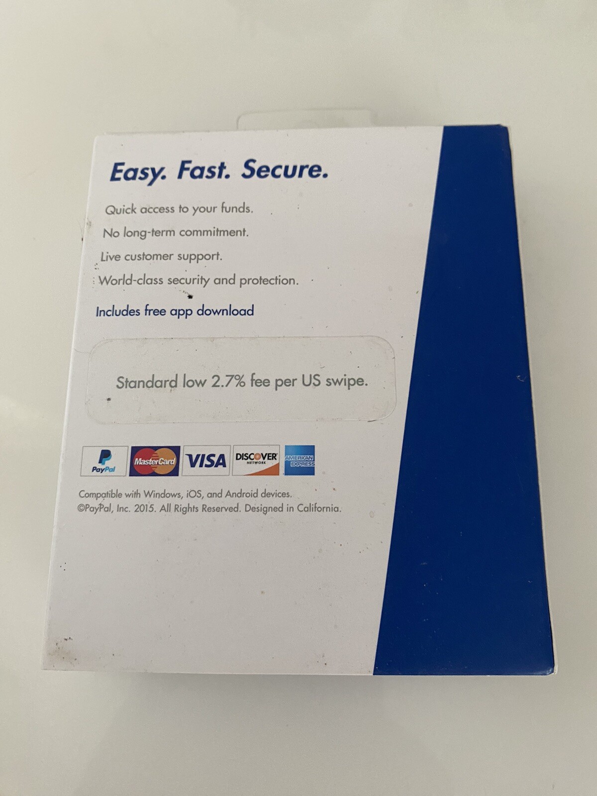 PayPal Mobile Credit Card Reader MasterCard Visa Discover American Express NIB