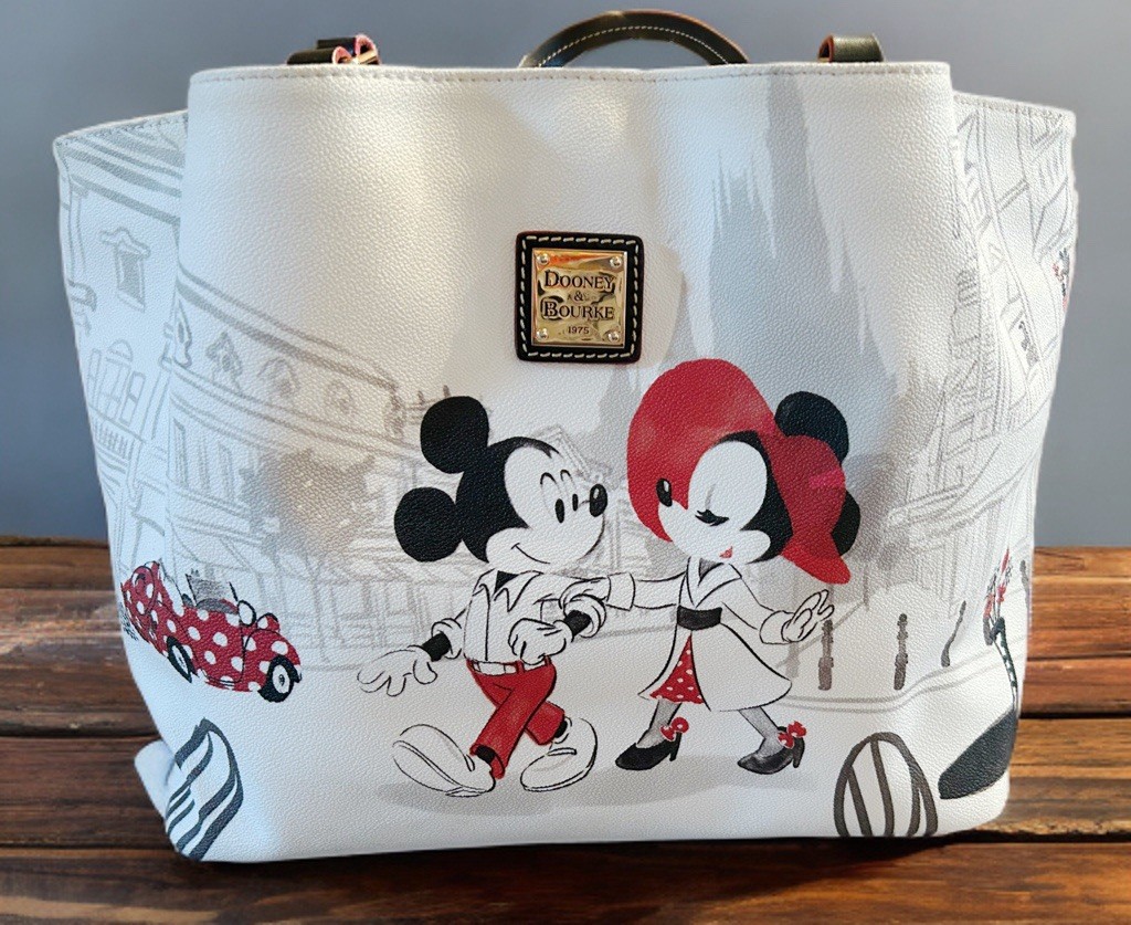 Dooney & Bourke Disney Mickey & Minnie Mouse Cafe Large Barlow Tote Handbag