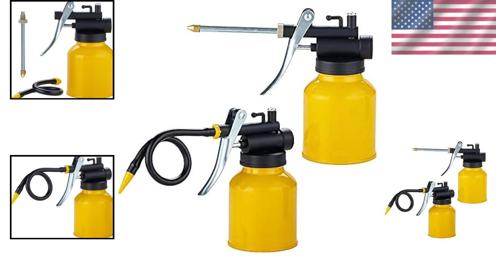 Versatile 8 oz. Hand Pump Oil Dispenser with Long Flexible Spout for Maintenance