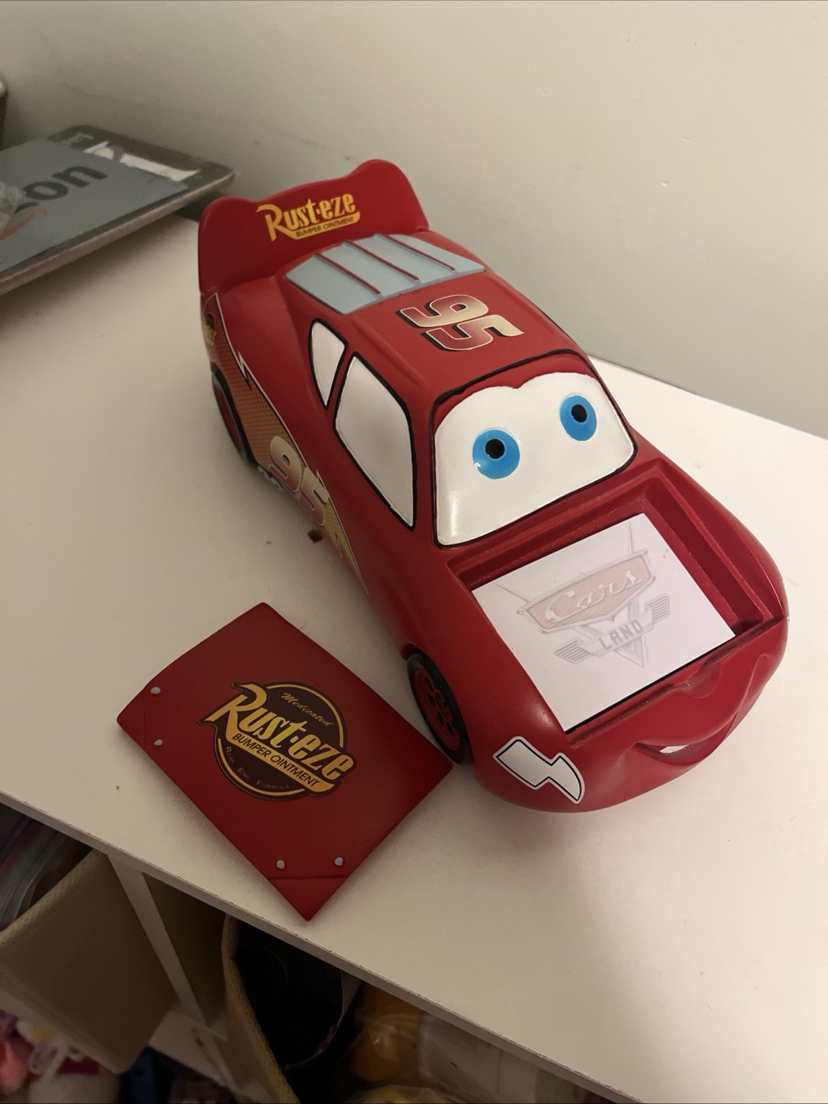 Official Disney’s Lightning McQueen Desk Organizer HEAVY DUTY ADULT USE New A+