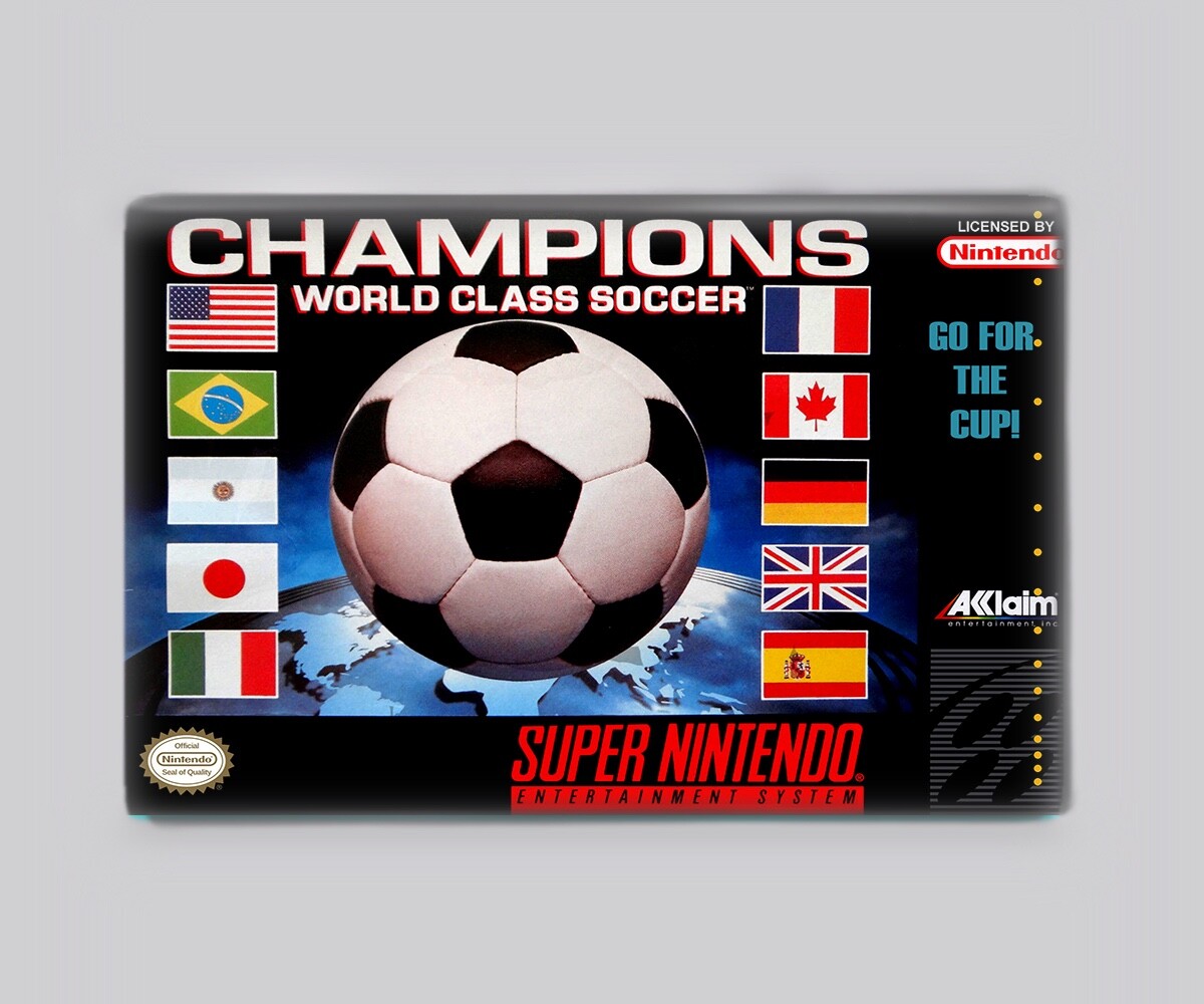 CHAMPIONS WORLD CLASS SOCC / SNES – 2″x3″ FRIDGE MAGNET (retro super nintendo
