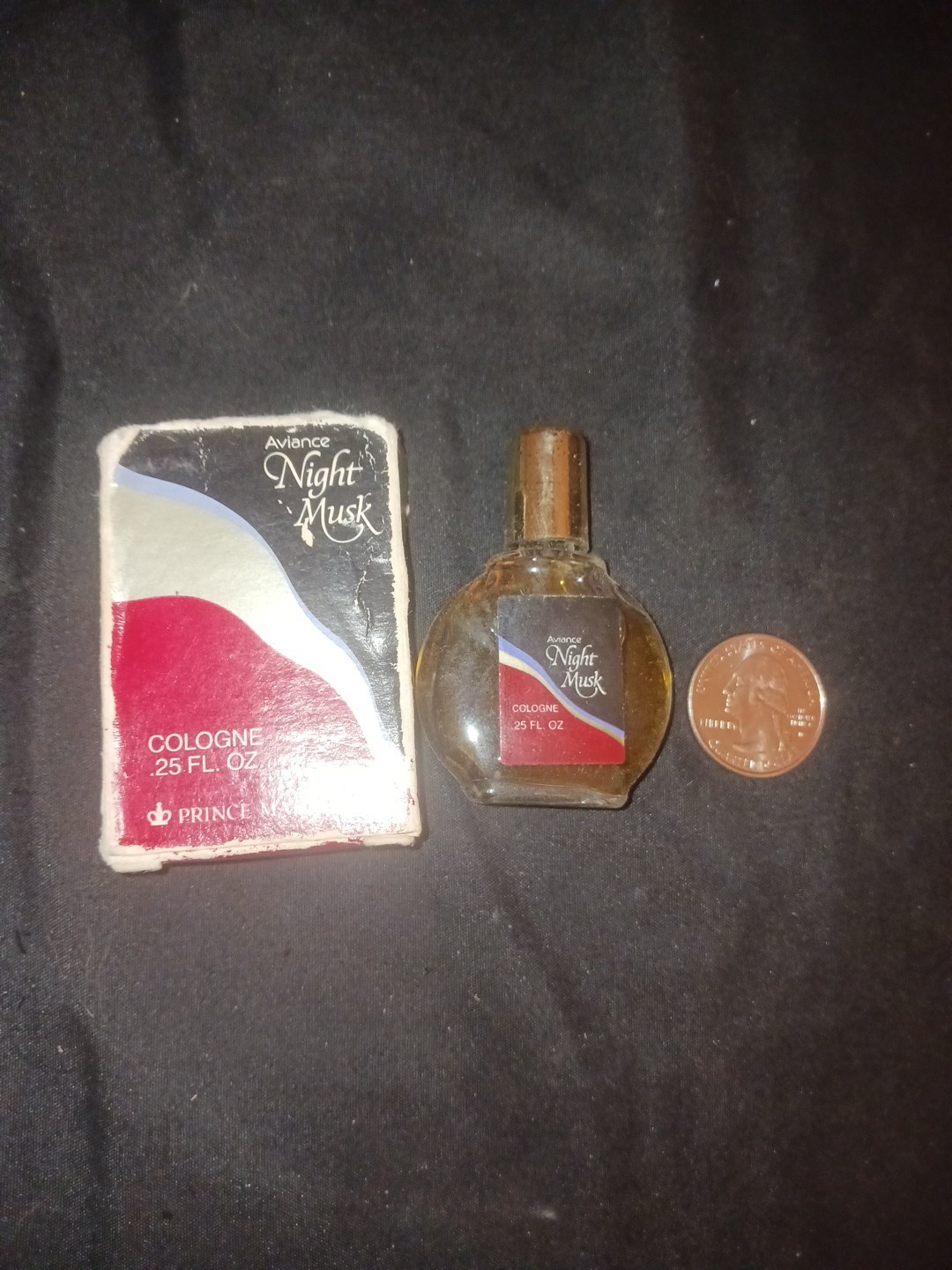 Vintage Night Musk Prince Matchabelli Cologne .25 fl oz Mini Bottle NIB