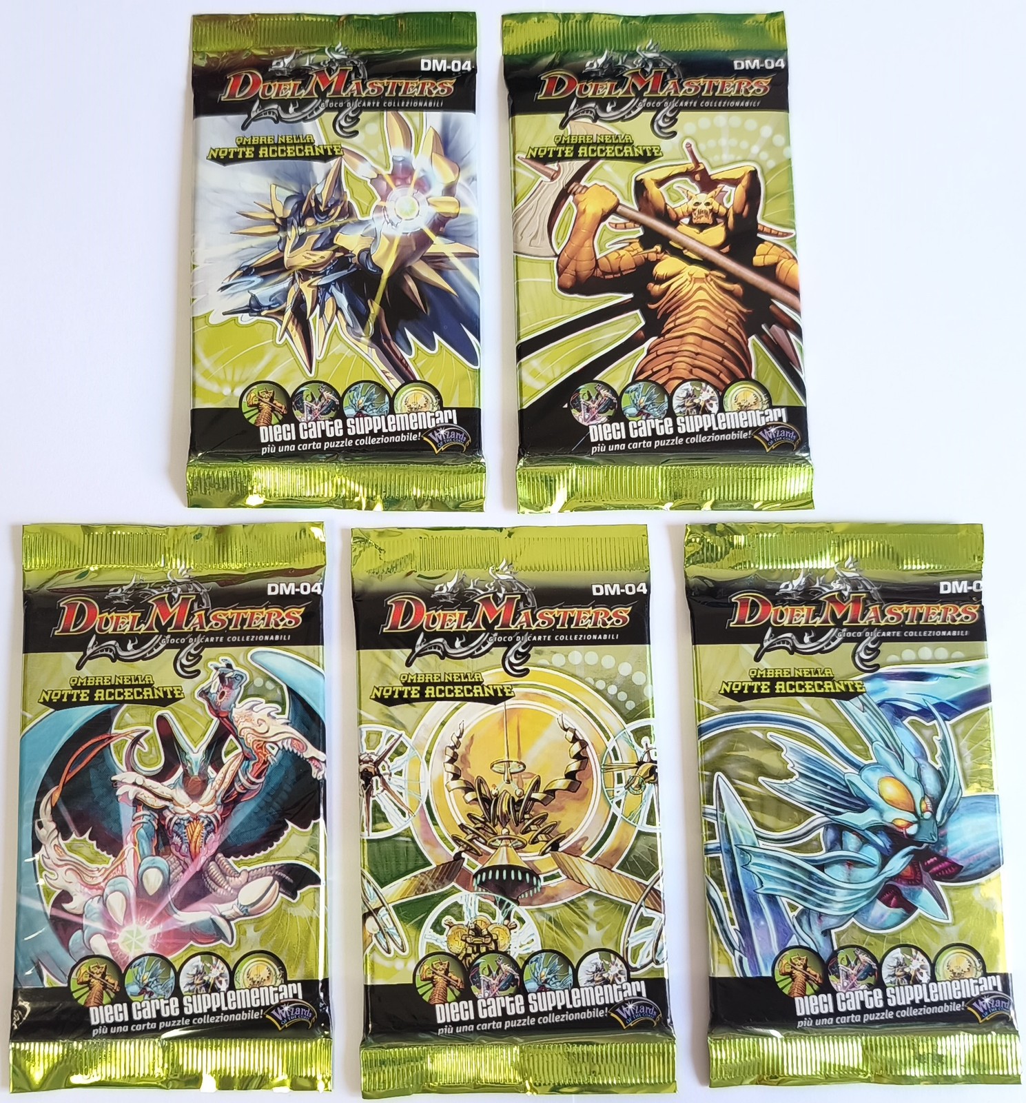 Duel Masters DM-04 Incandescent Night Shadows Sealed Booster Pack Set 5 Italian