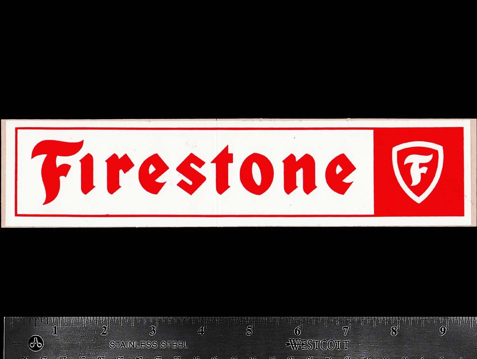 FIRESTONE – Original Vintage 1960’s 70’s Racing Decal/Sticker – 9.50 inch size