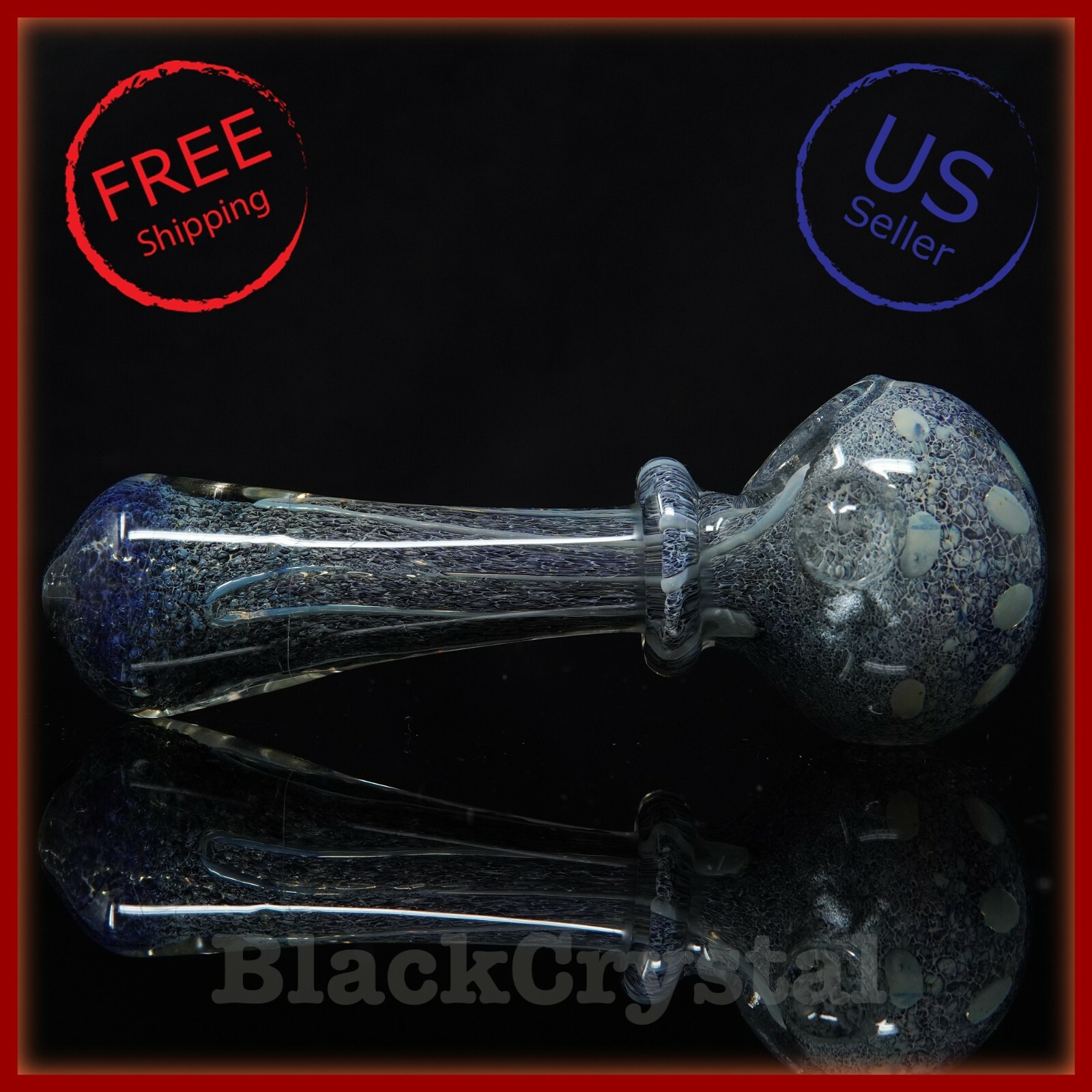 4.5 inch Handmade Elemental Dark Blue Marble Tobacco Smoking Bowl Glass Pipes