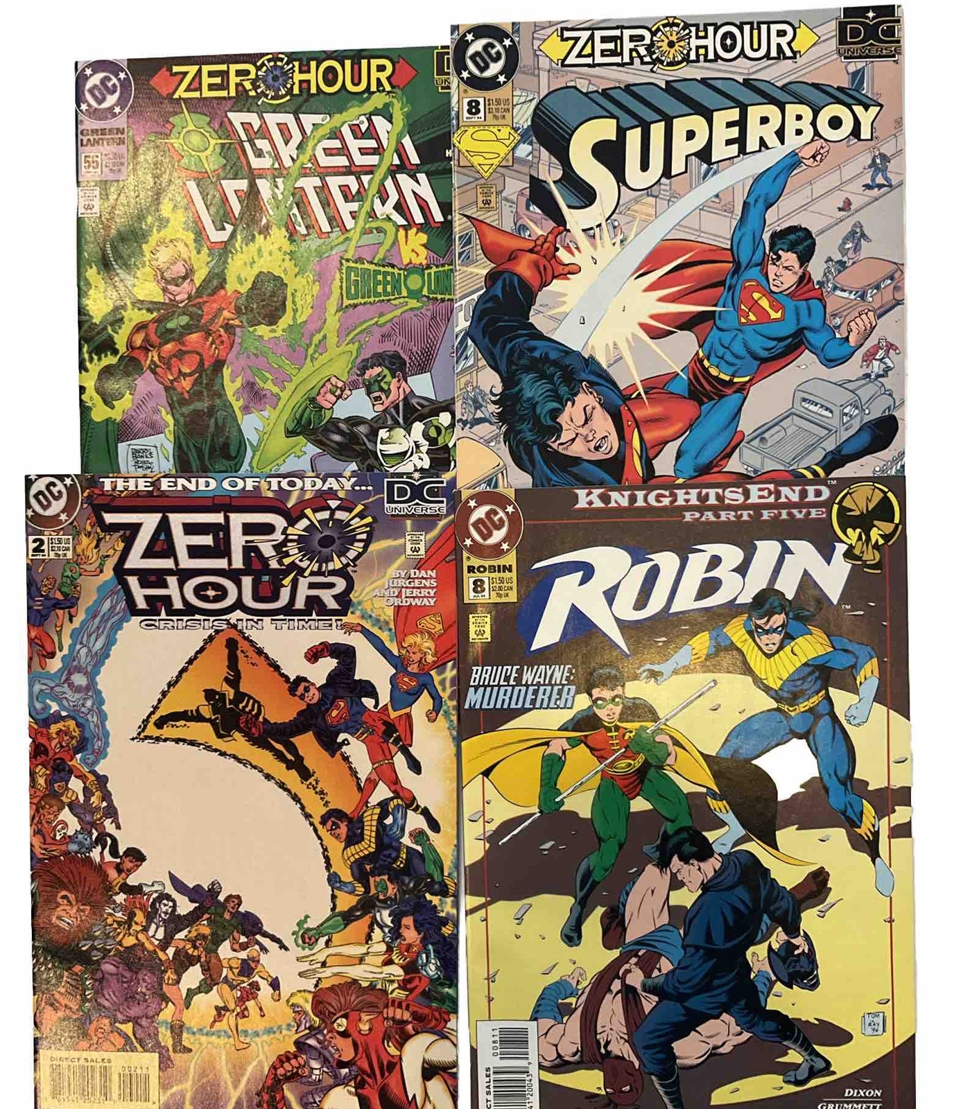 DC COMICS 1994 Superboy Robin Green Lantern Zero Hour Lot Of 4