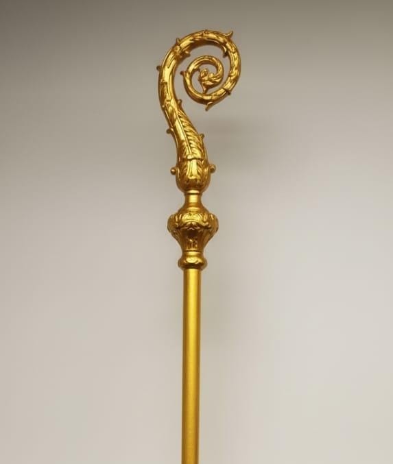 Wooden CROZIER Polish Staff Crosier Bishop Quality Craftsmanship, 70″ Christmas