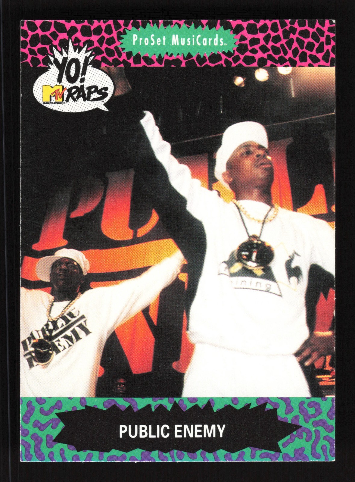 1991 ProSet MusiCards YO MTV Raps #61 Public Enemy – Chuck D/Flavor Flav