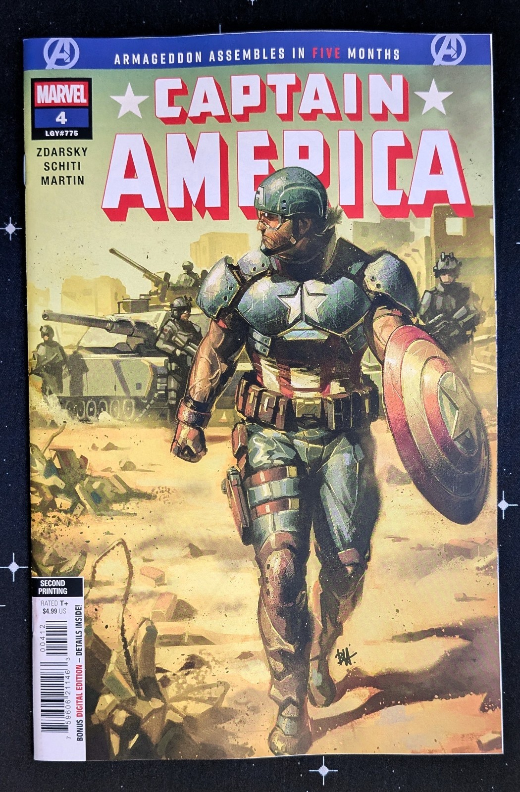 Captain America #3 2nd Print Ben Harvey Variant NM