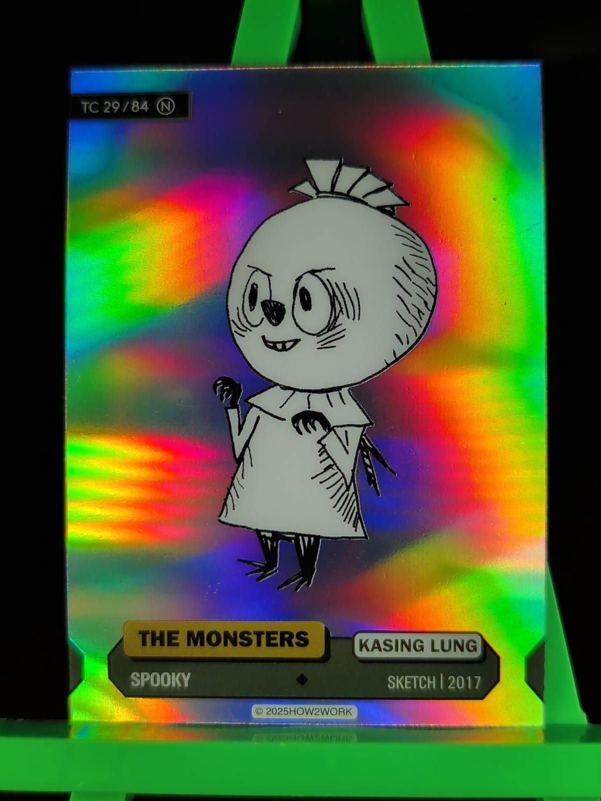2025 How2Work THE MONSTERS Series 3 “SPOOKY” 29/84 N LABUBU Refractor