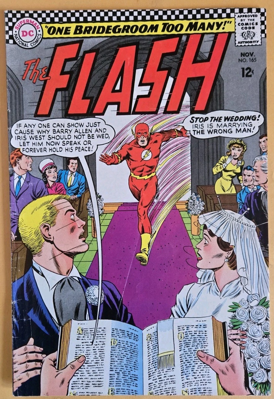 The Flash 165 VG (4.0) Barry Allen Weds Iris West! DC Comics 11/66