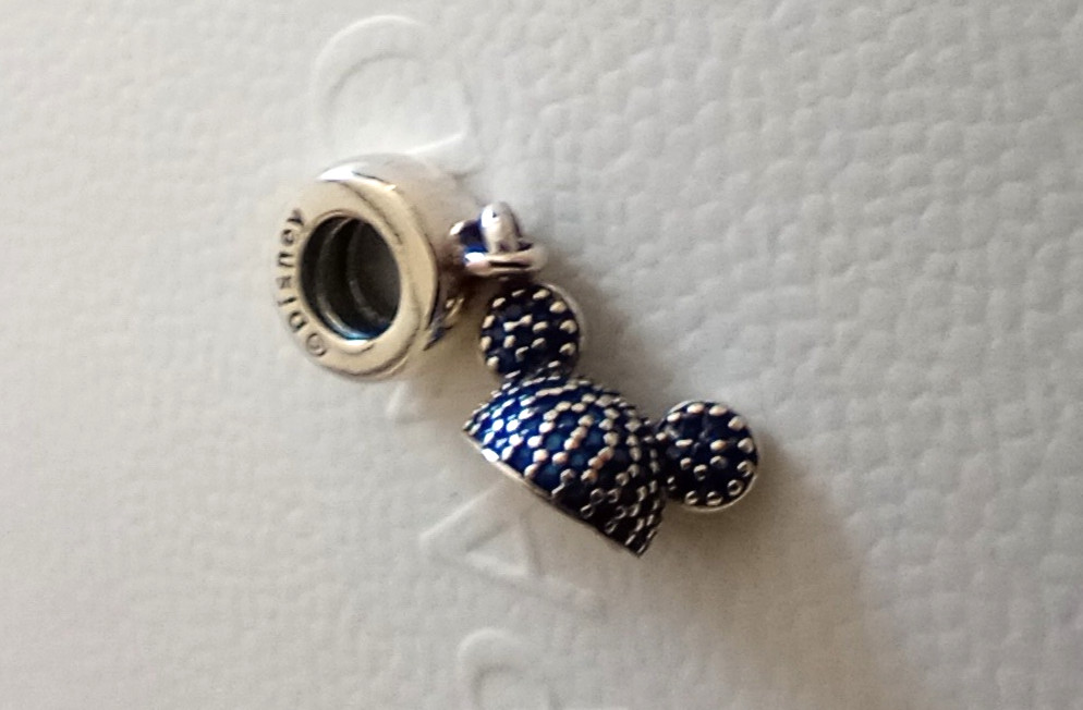 Pandora Disney Pave Charm Mickey Mouse Black CZ hat