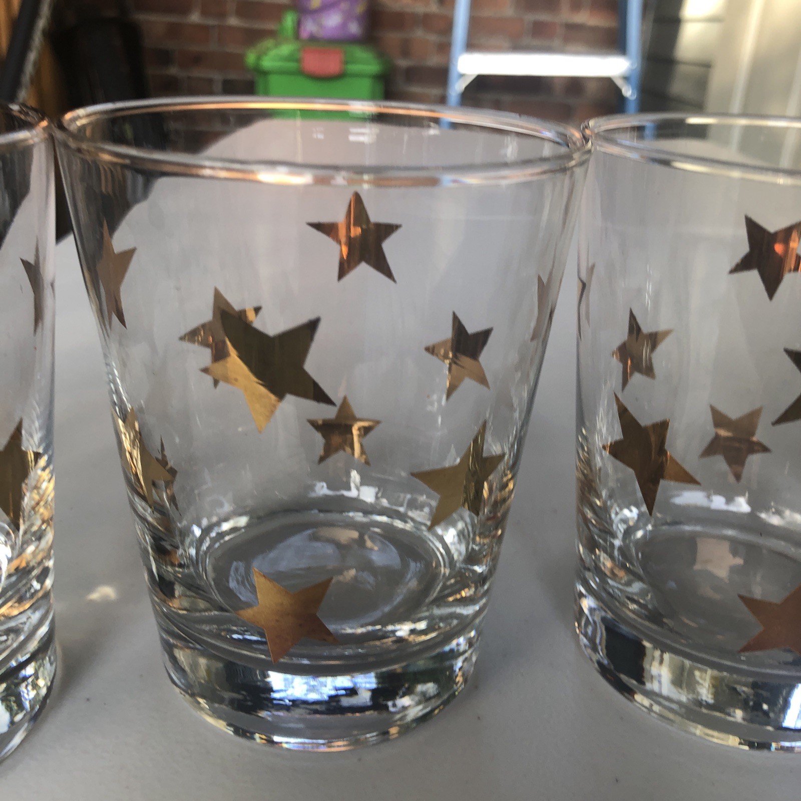 Vintage MCM Libbey Star Tumblers/ Whiskey Glasses ~ Set of 5