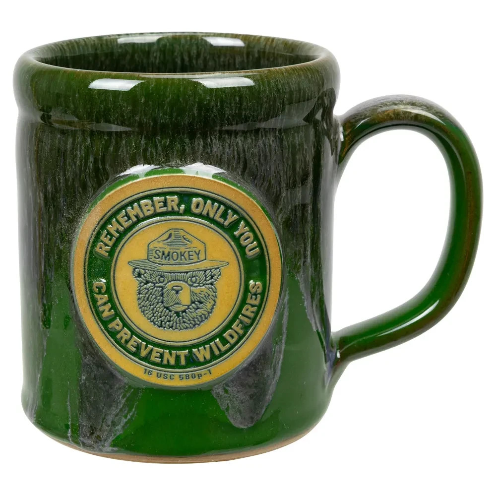 SMOKEY THE BEAR Limited Edition Coffee Mug (Deneen Pottery 2025) bones