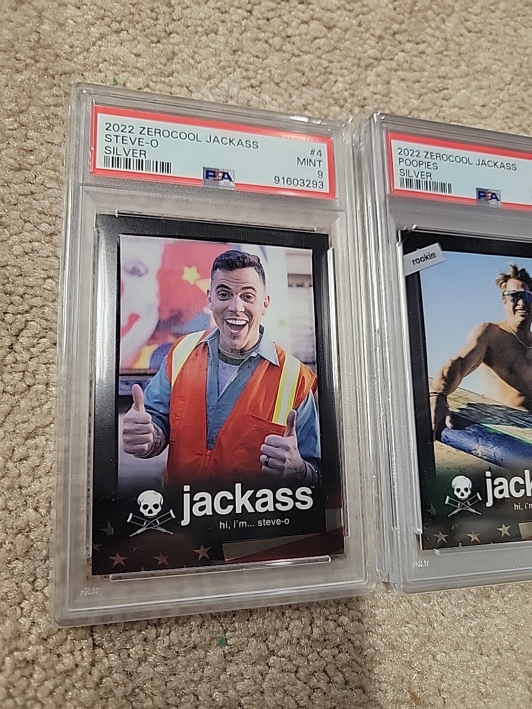 MSP RARE! PSA 8 2022 Zerocool Jackass Movie Card Holo Silver #4 STEVE-O RC STEVE