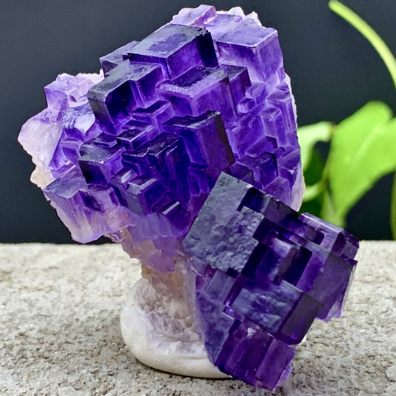 112G Natural purple, QR code fluorite, mineral specimen/China