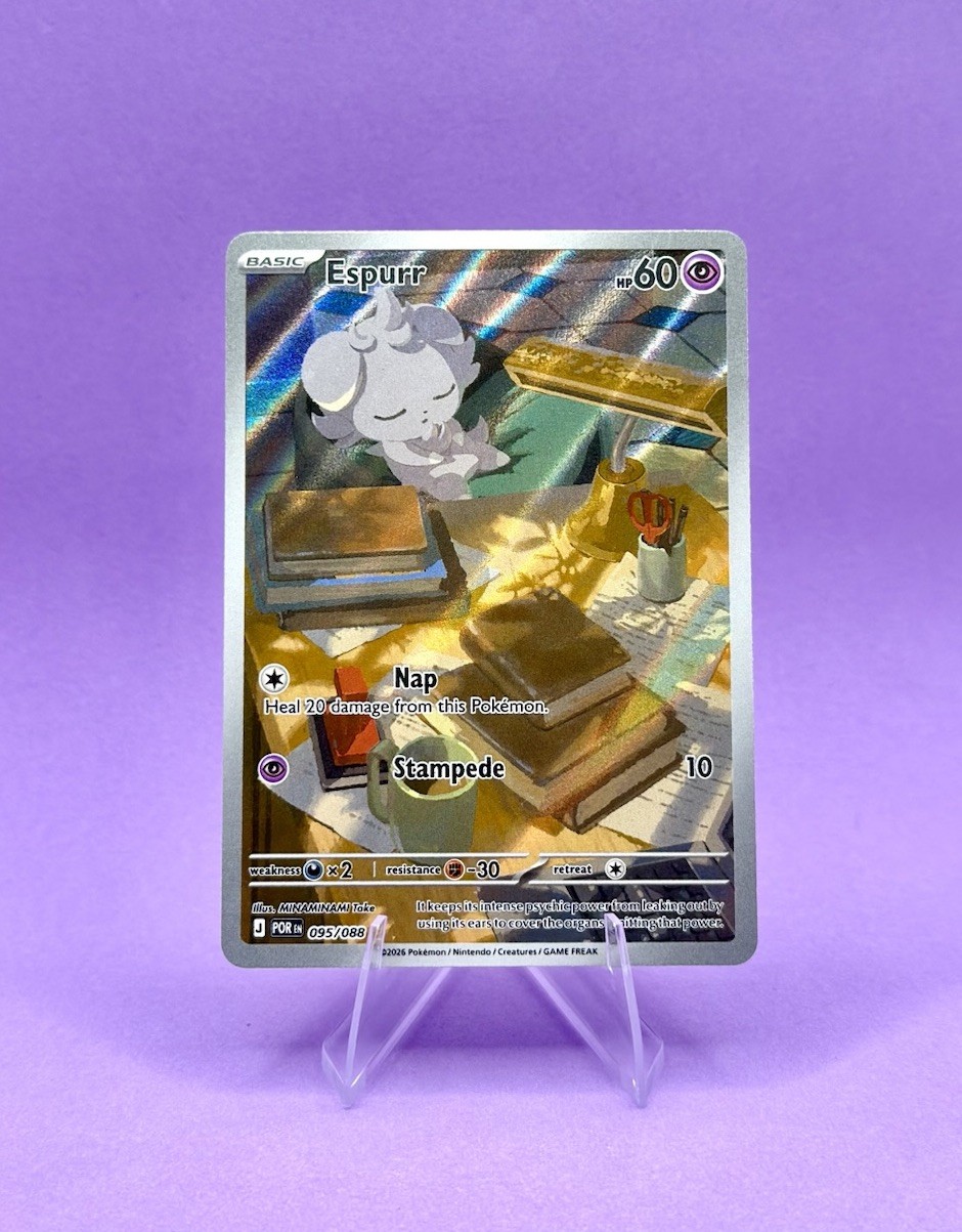 Espurr 095/088 Me03: Perfect Order Illustration Rare Holo Pokemon Card NM
