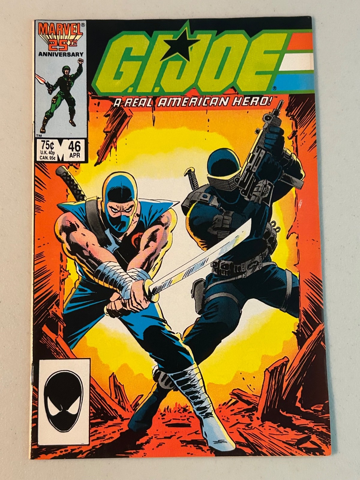 G.I. JOE A Real American Hero #46 (Marvel Comics 1986) Snake Eyes Storm Shadow