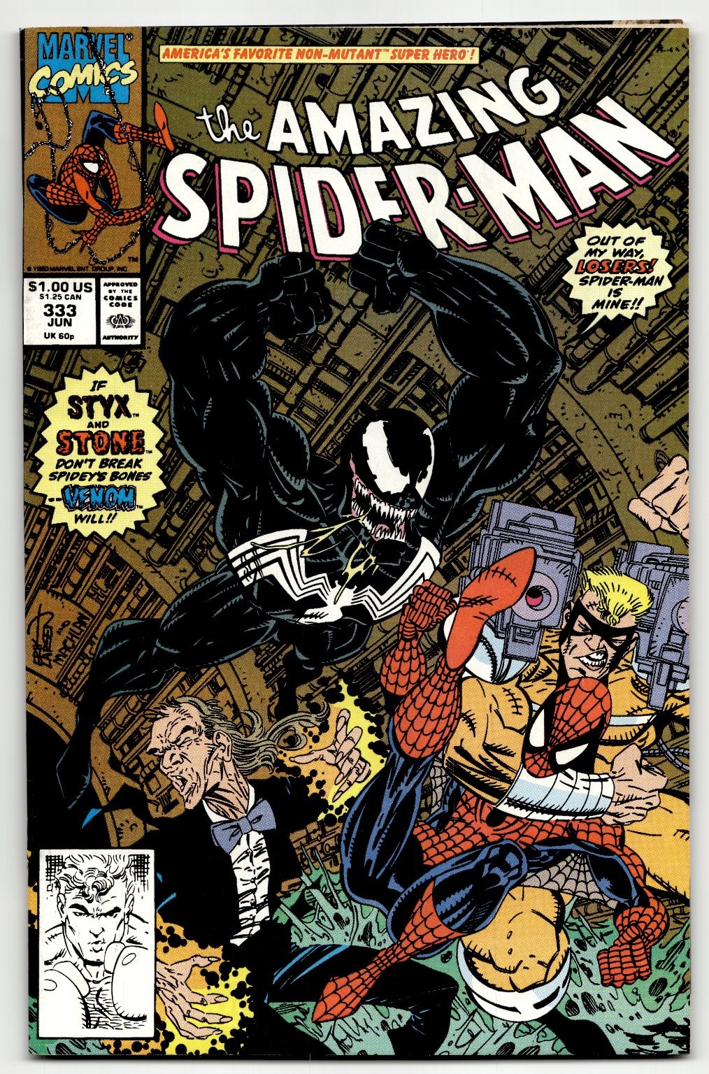 The Amazing Spider-Man #333 Marvel Venom Erik Larsen 1989