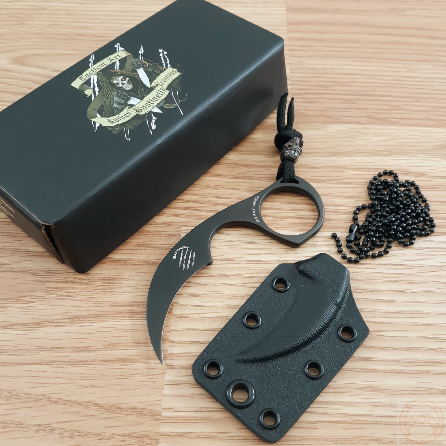 Bastinelli Creations Diagnostic 1.5″ N690C Karambit Steel One Piece Construction