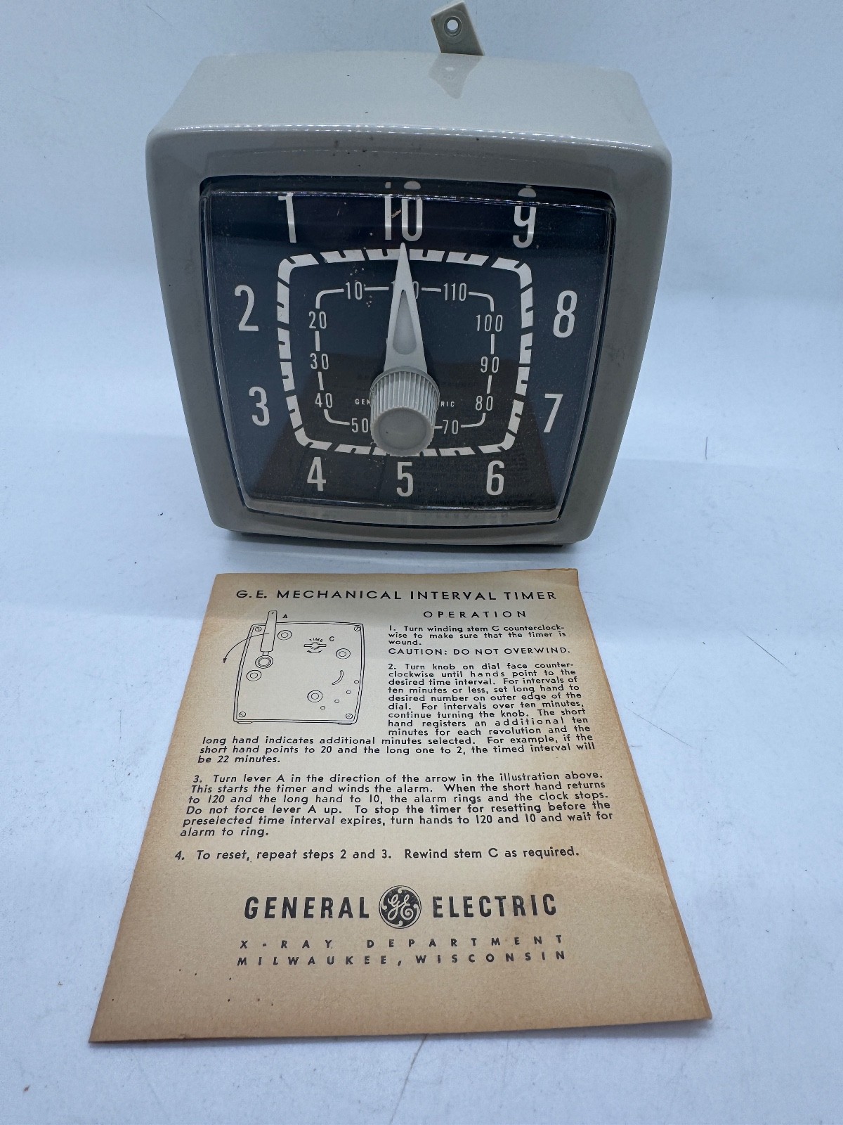 NEW IN BOX GE General Electric E1208C Dual-Scale Analog Interval Timer