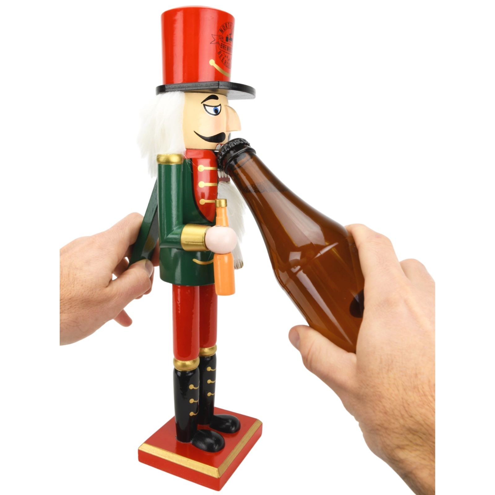 Tree Buddees Beercracker Bottle Opener Nutcracker 15″ Tall Beer Opener Fun Decor