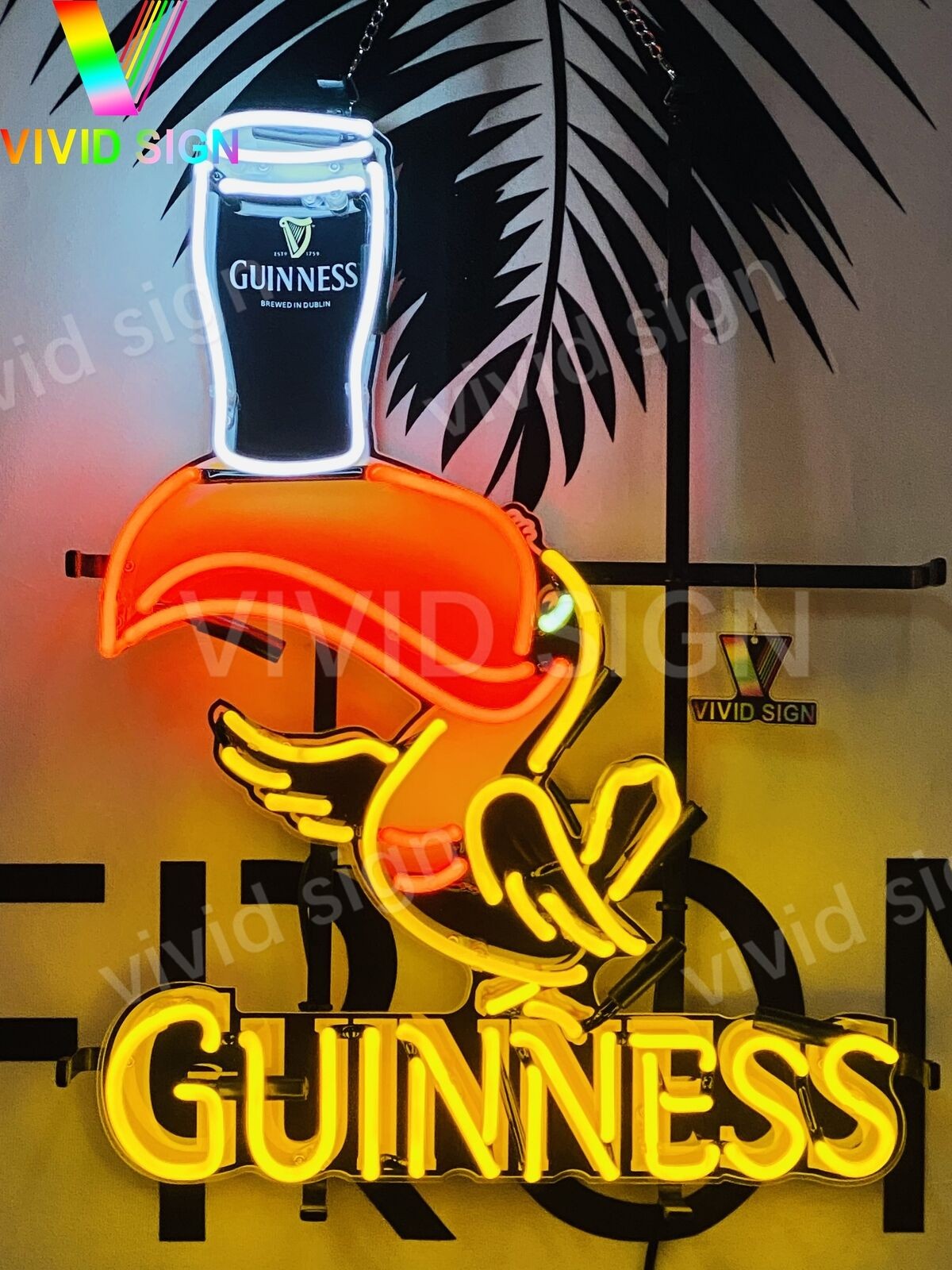 20″x16″ Toucan Irish Beer Bar Pub Neon Sign Lamp Light With HD Vivid Printing