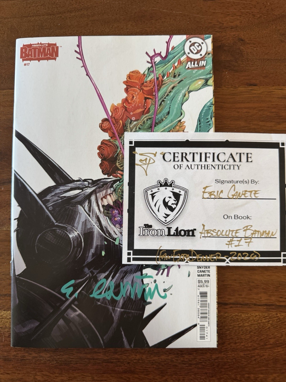Absolute Batman #17 – SIGNED by Eric Canete Variant – DC Comics 2026 – New! COA