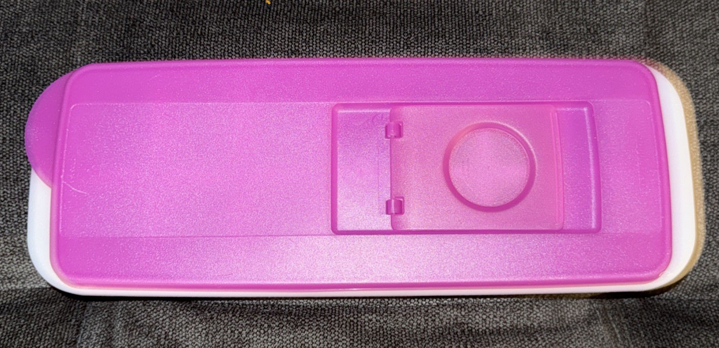 Tupperware Ice Cube Tray Freezer Mates Container w/ Seal Purple & Sheer Vintage