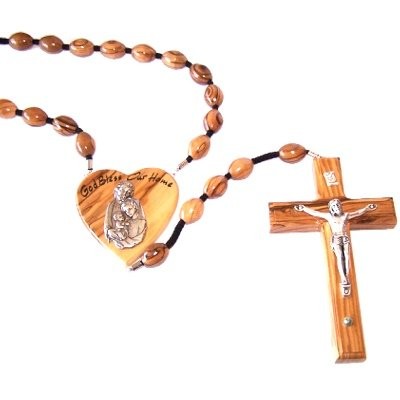 Olive Wood Wall Rosary