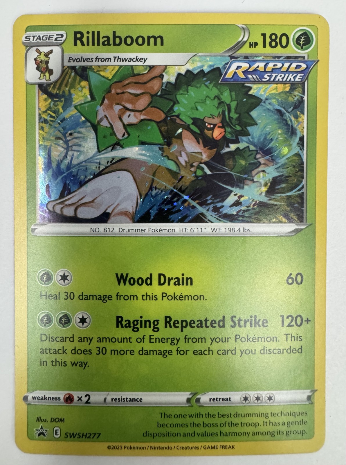 Rillabloom – SWSH277 – Cosmos Holo – Promo – Sword & Shield – NM/M