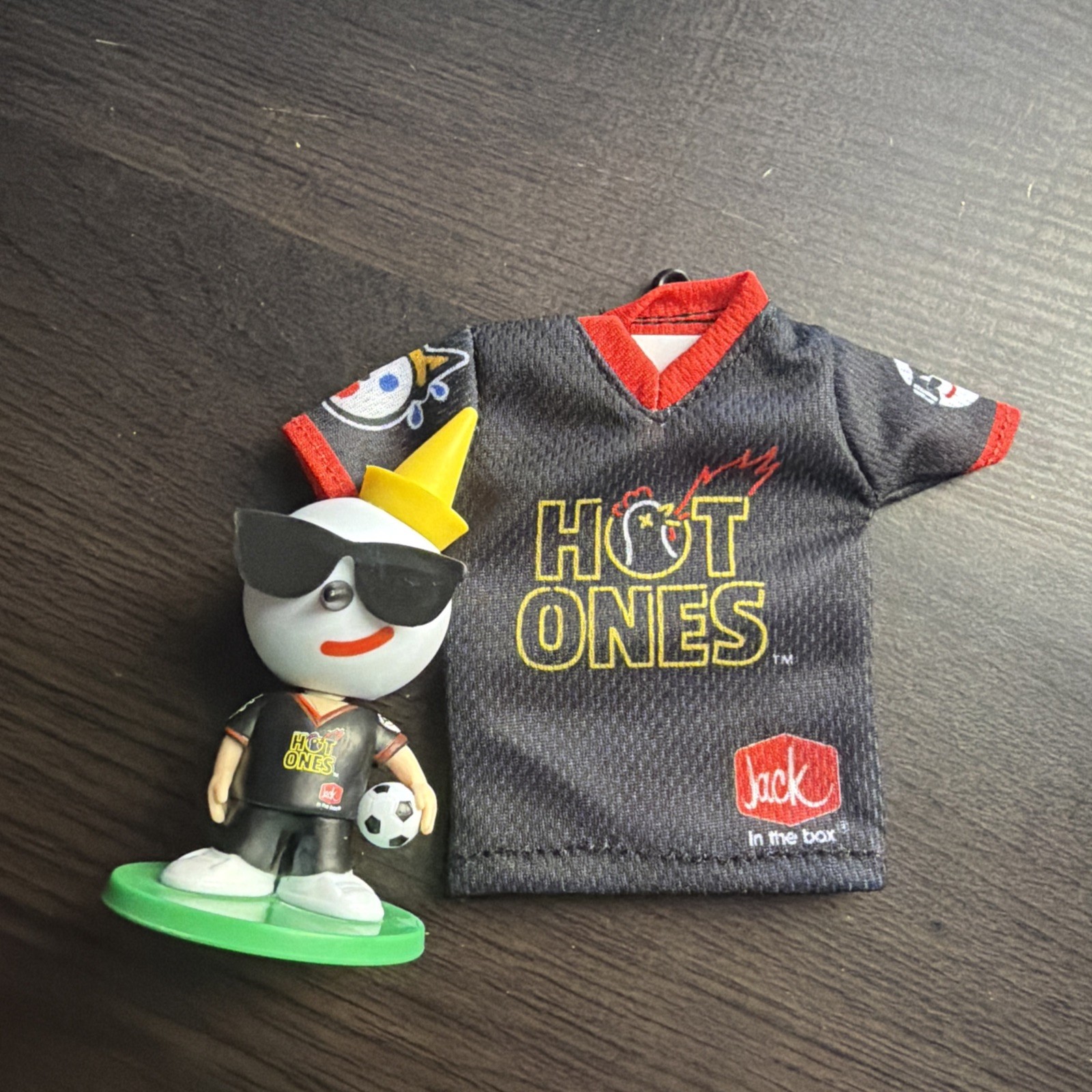 Jack In The Box HOT ONES JACK Mini Bobblehead Limited Edition and Mini Jersey