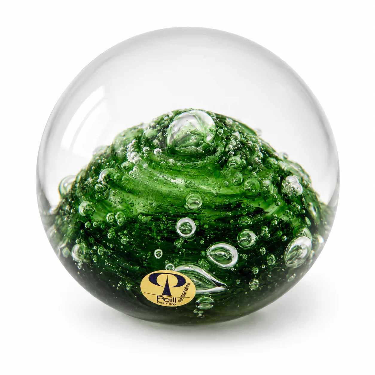 Peill & Putzler I Paperweight Glass Ball I Lead Crystal I Etched Signature
