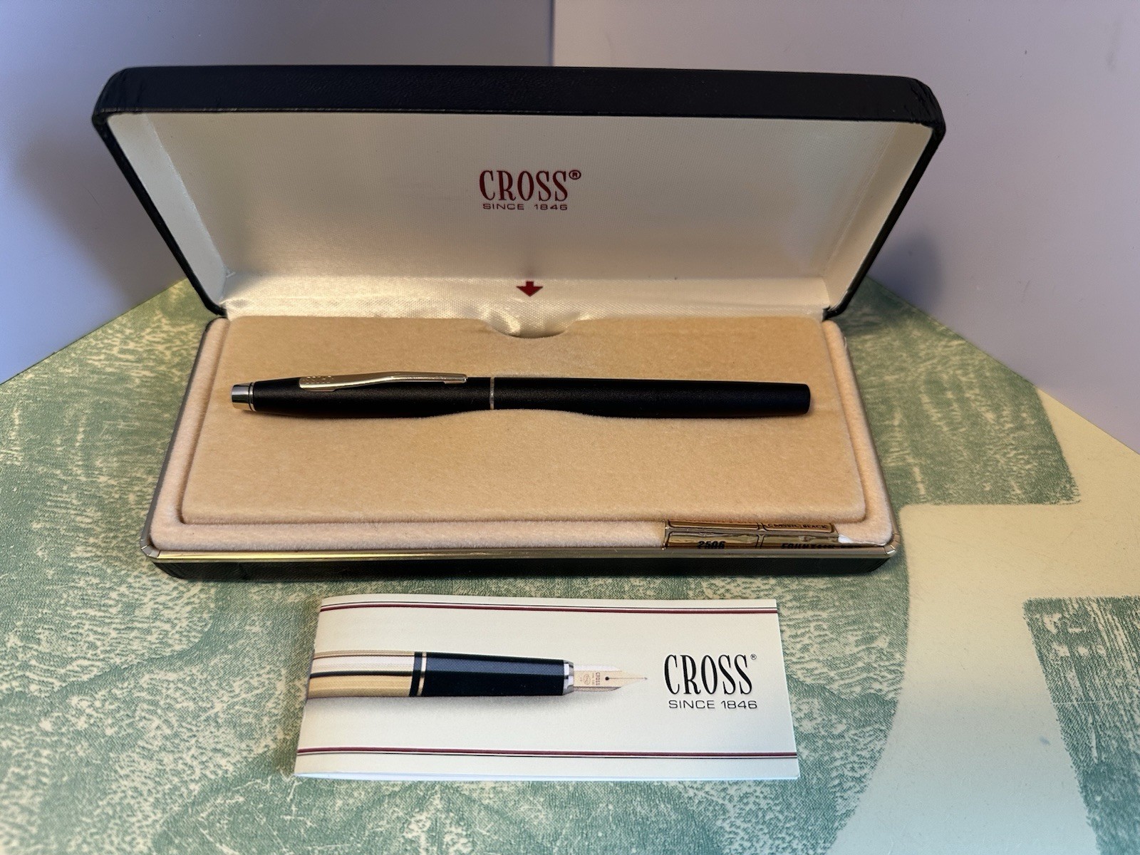 Cross Century Classic Black & Gold Fountain Pen Medium Pt #2506 20