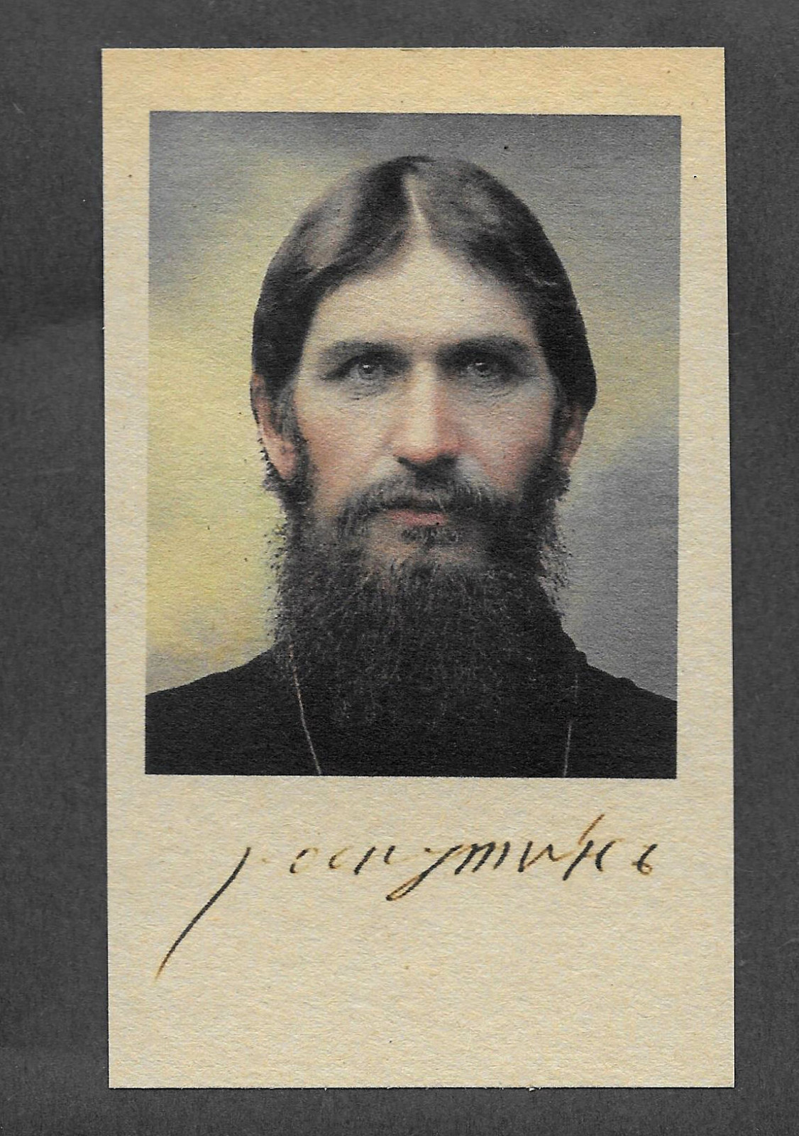Rasputin Mad Monk of Russia Autograph Reprint On Genuine 1910s 3×5 Card *PH