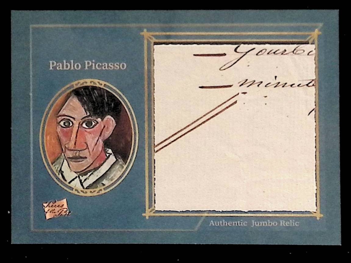 2025 Pieces of the Past 241 Pablo Picasso Handwritten Jumbo Relic