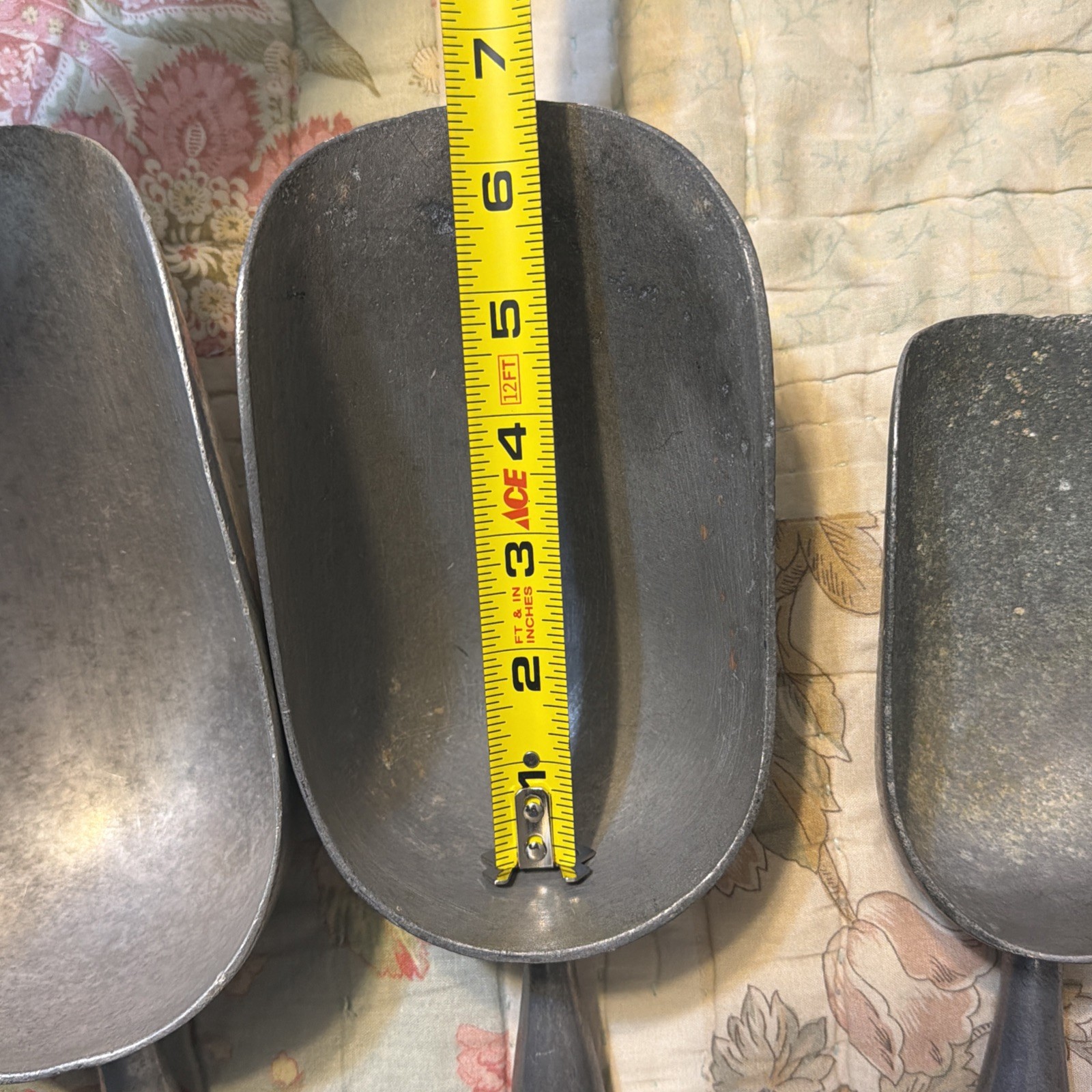Vintage Wagner Ware Aluminum Scoop Set Kitchen Utility 902/901 1/2/901/0