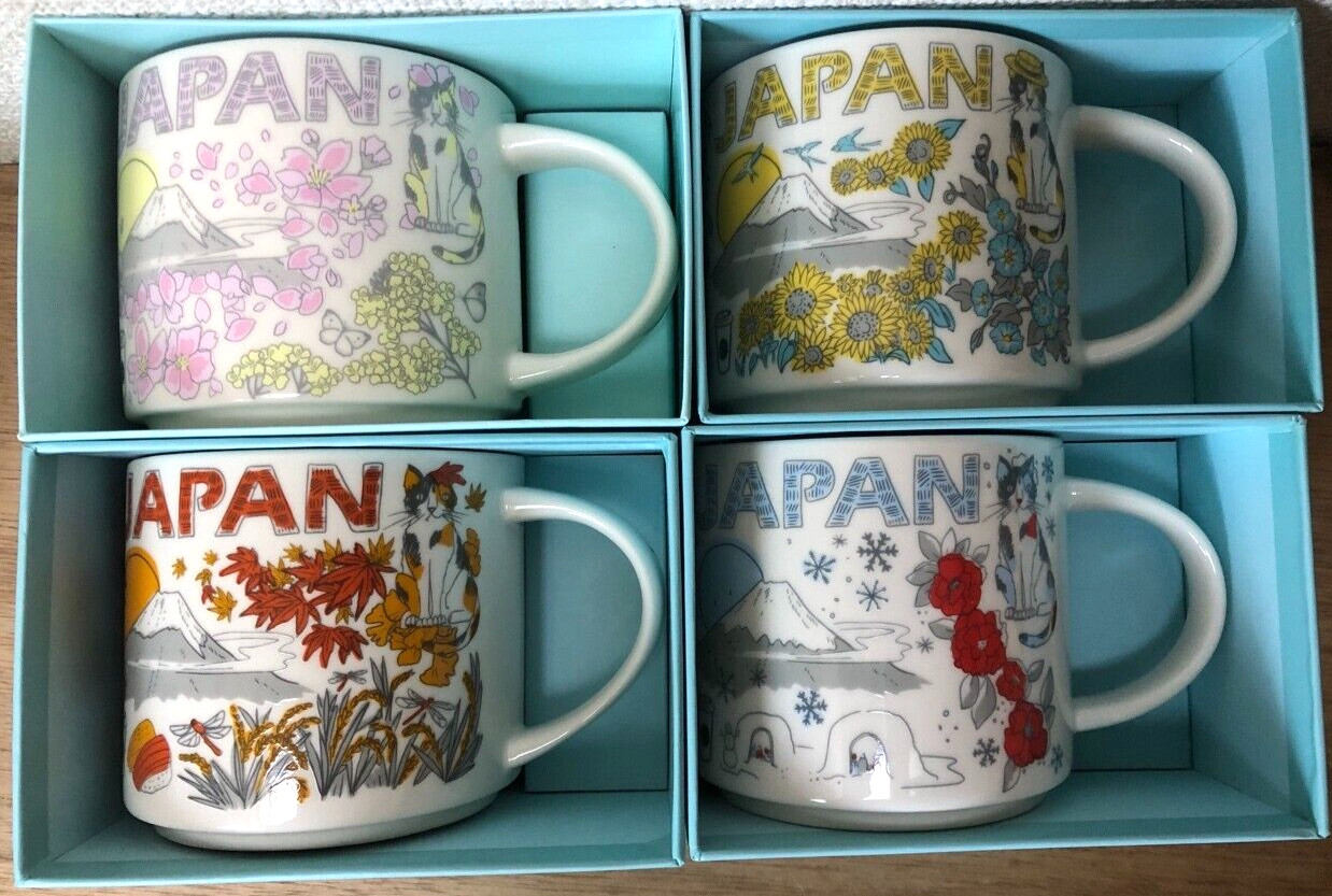 Japan spring Summer Autumn winter Starbucks coffee Cup Mug 14oz Been There NIB