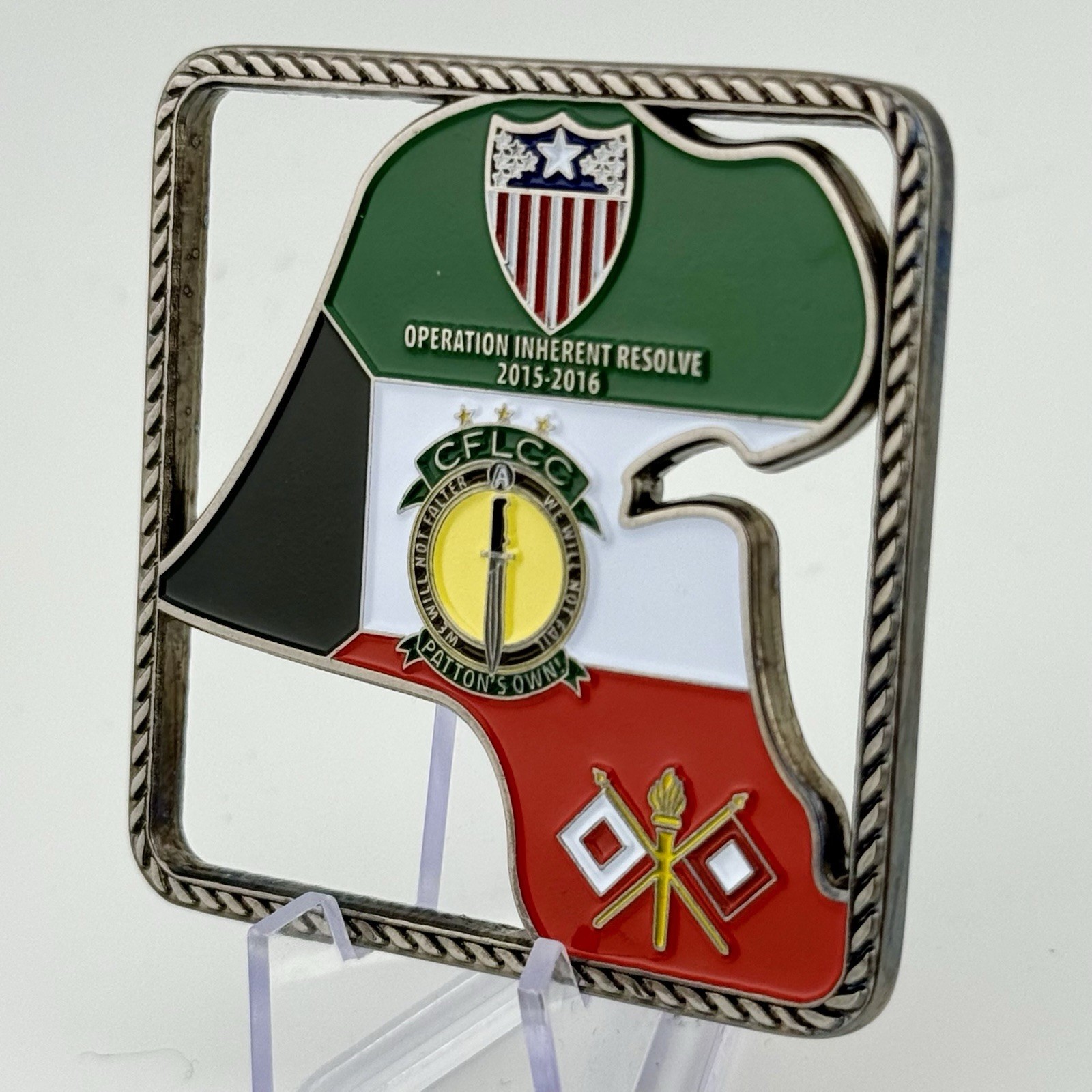 Warrant Officer Corps Challenge Coin Kuwait OIR CFLCC Patton’s Own