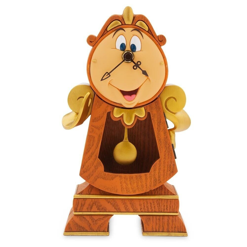 Beauty and the Beast Cogsworth Clock Figurine 10″ — Disney Parks, New