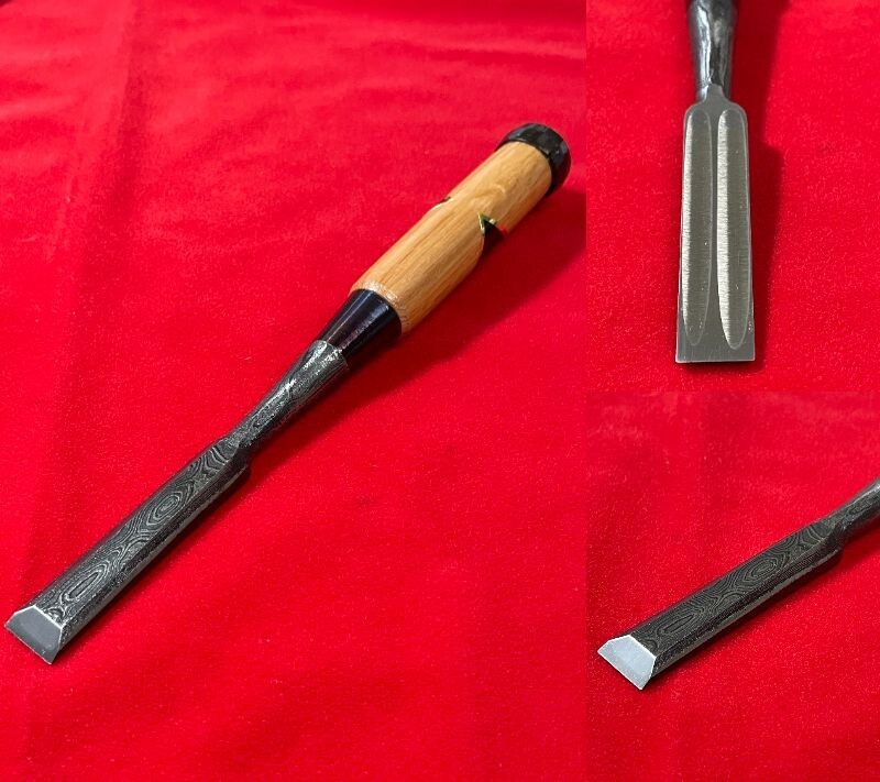 Hanyu Yasushi 羽生康 15mm (5/8″) Oire Nomi Japanese Chisel Blue Steel 2 Mokume