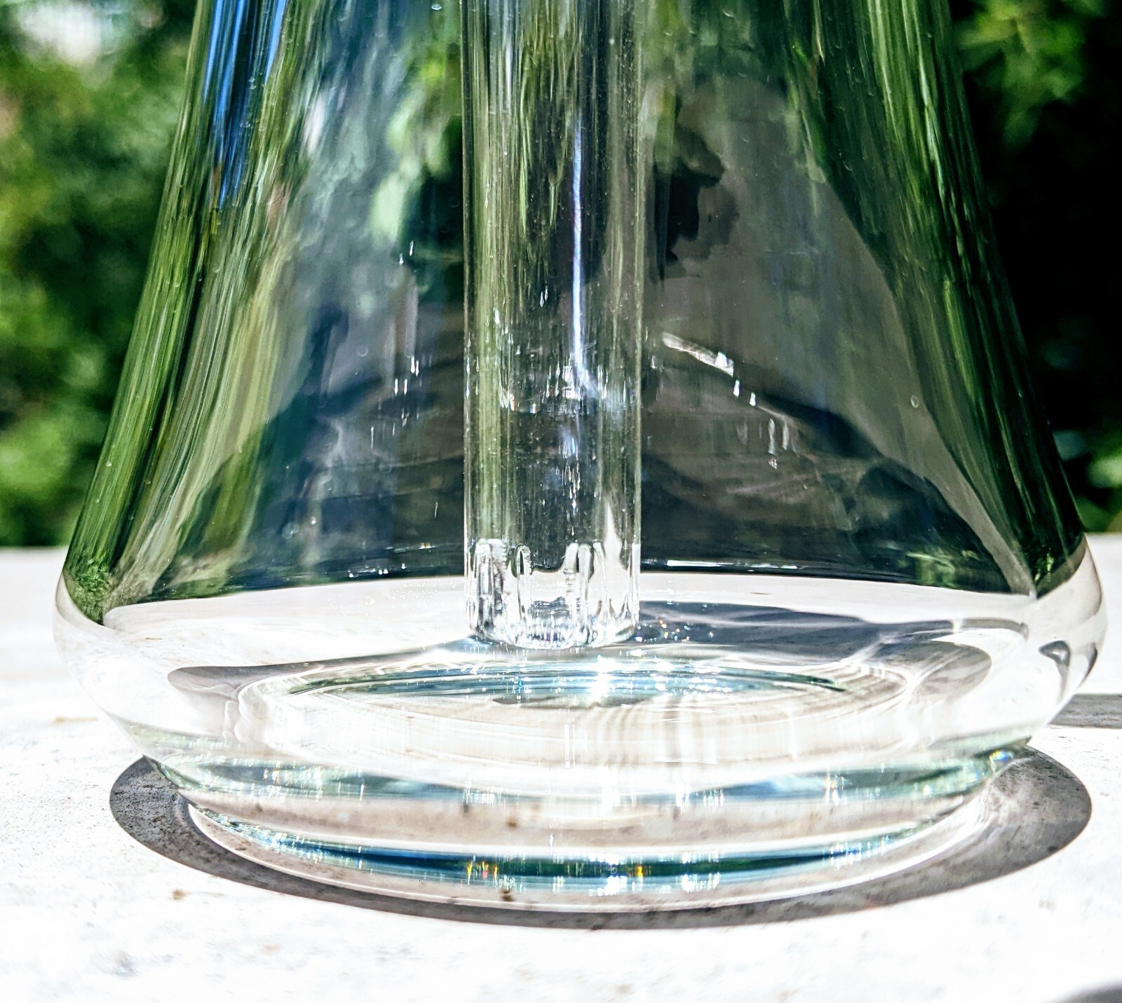 Compact 5.5in Thick Conical Glass Bubbler Heat Resistant Collectible Ornament