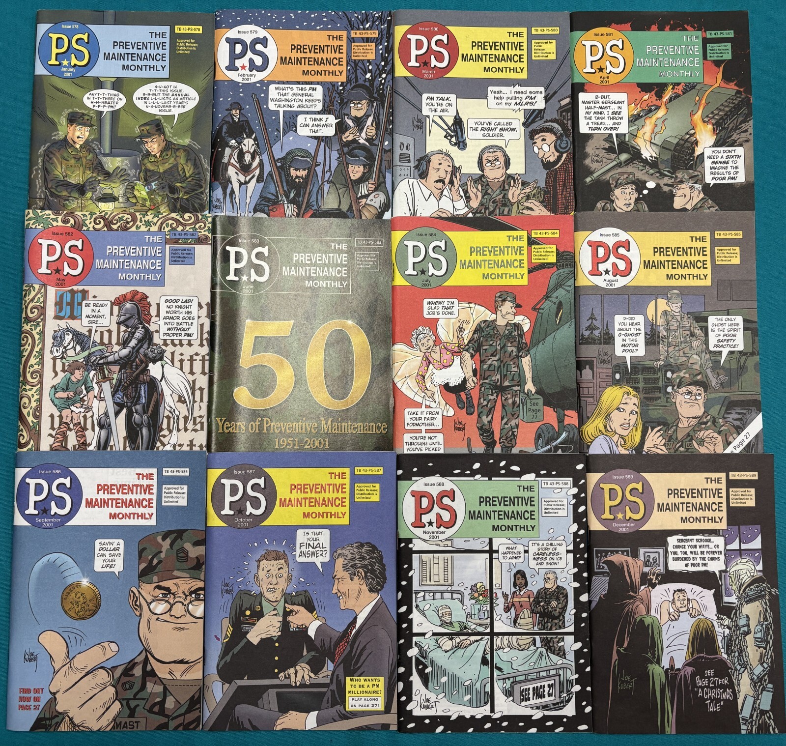 PS Preventive Maintenance Monthly Magazine 2001 Lot of 12
