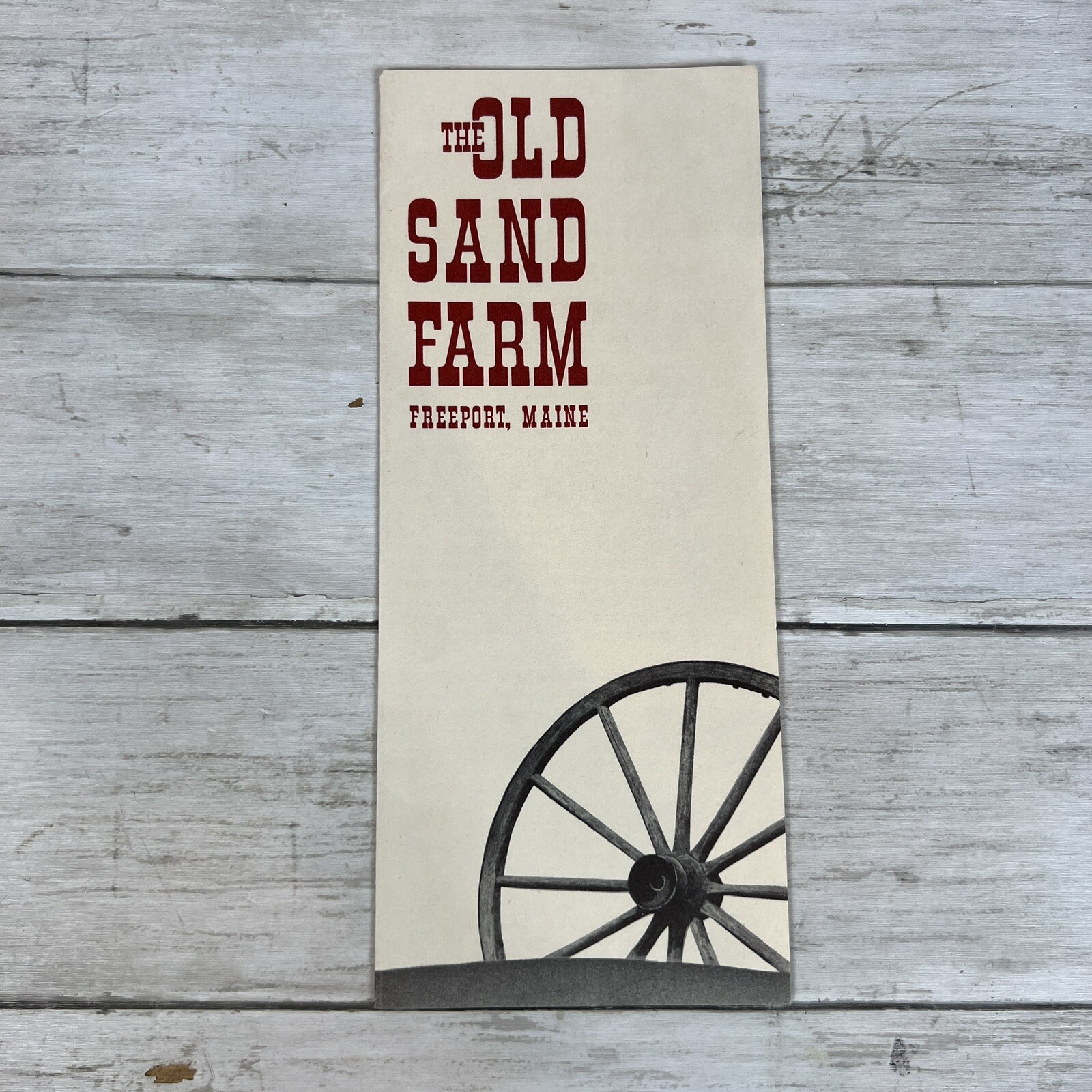 Vtg Brochure Old Sand Farm Desert Road Freeport Maine Travel Advertising History