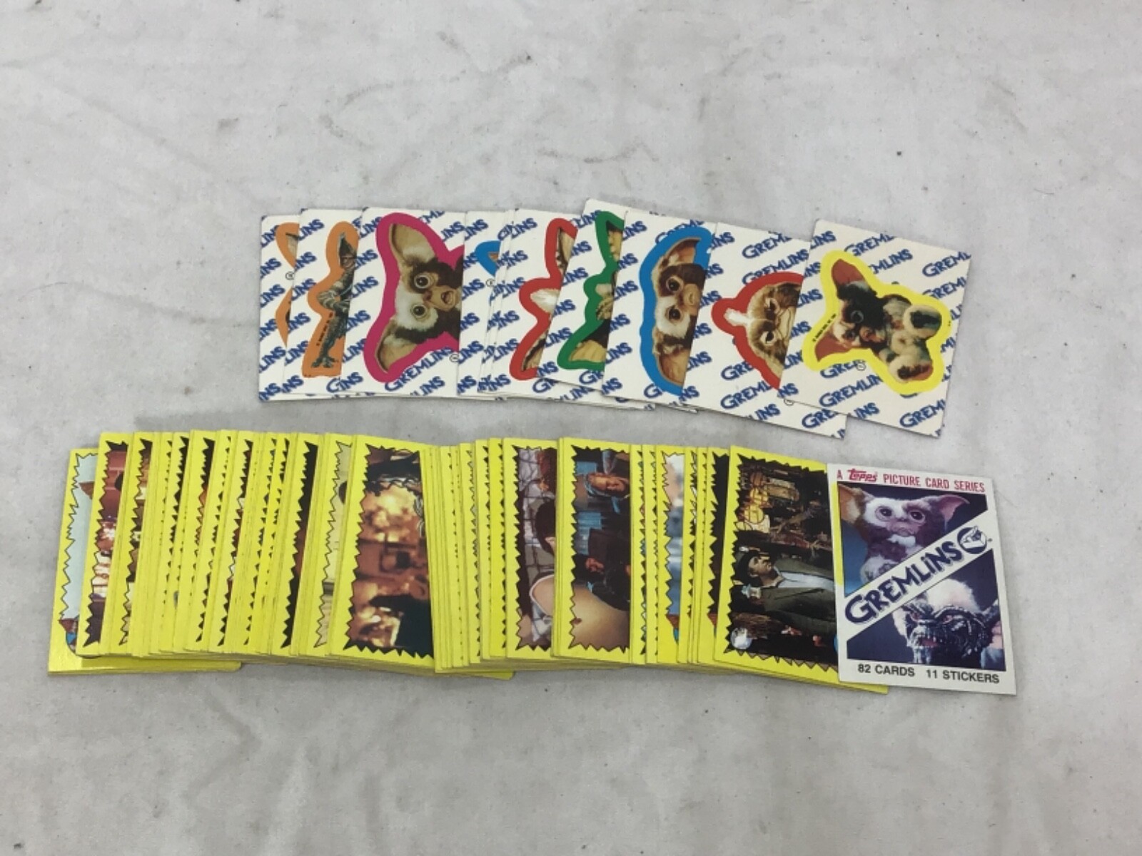 1984 Topps Gremlins Movie Complete Card Set / Stickers 82+11 Total & Wax Wrapper