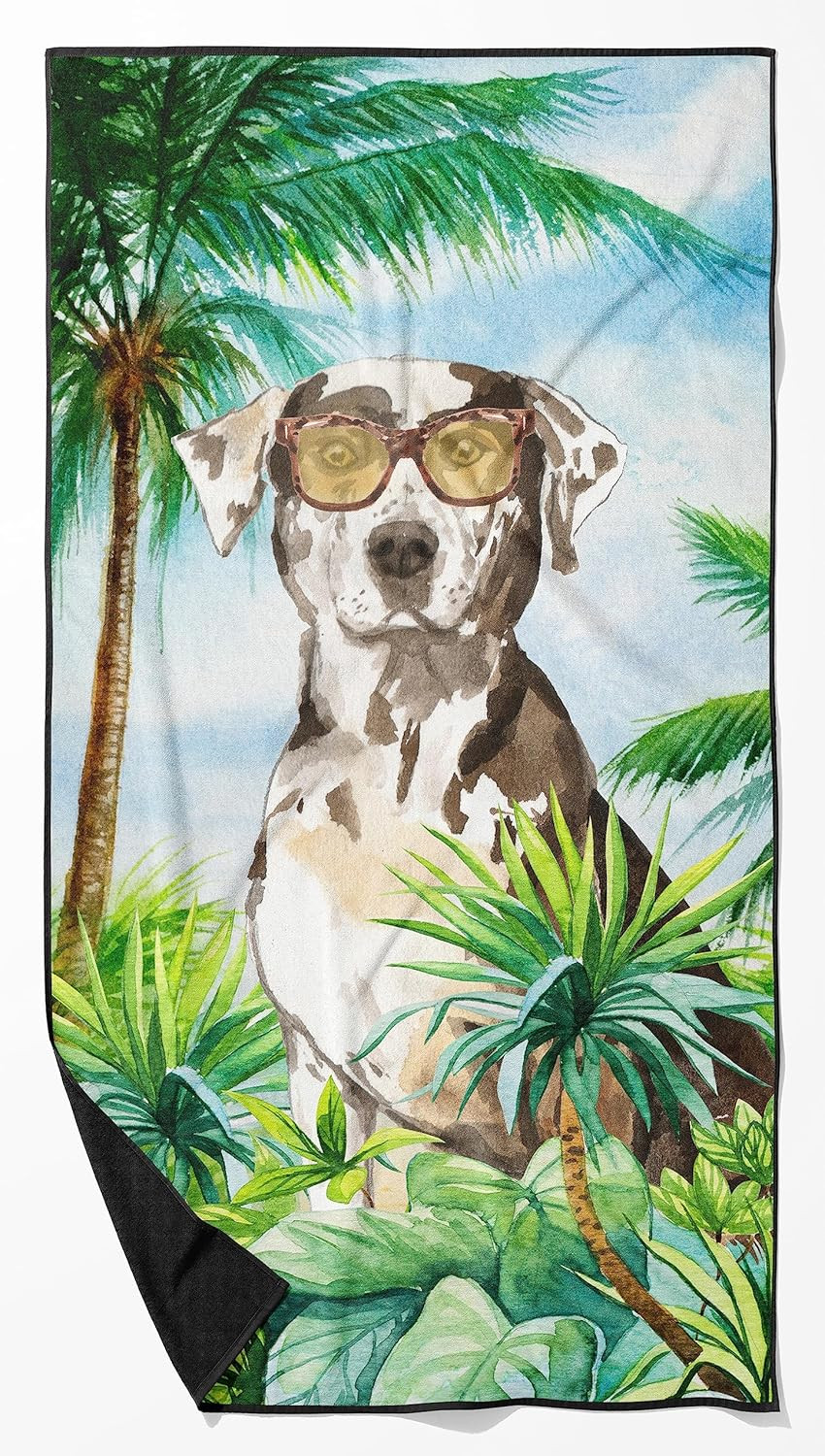 Catahoula Leopard Dog Oversized Beach Towel – Quick Dry Plush Blanket