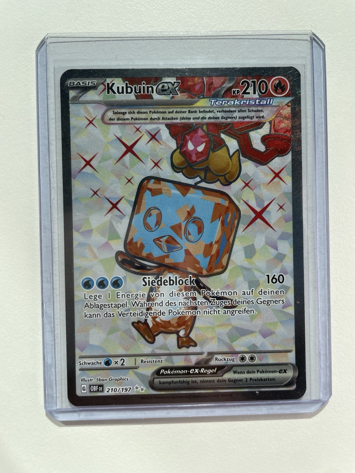 Kubuin ex – OBF DE – 210/197 – Ultra Rare from Obsidian Flames – NM – German
