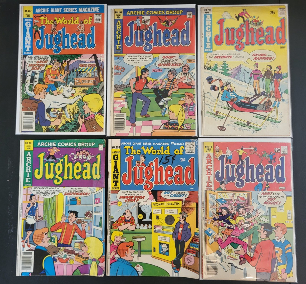 Archie Series Comic Book Lot of 6 Jughead Comics