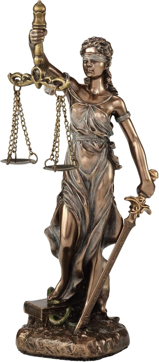 Veronese Design 6 1/2 Themis Greek Goddess of Justice Resin Sculpture Cold