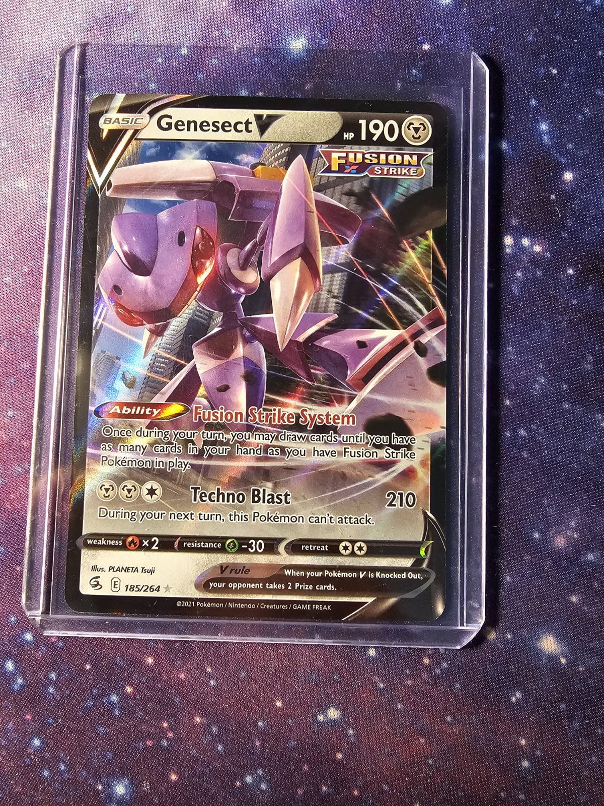 Genesect V 185/264 Ultra Rare Fusion Strike Pokemon TCG NM